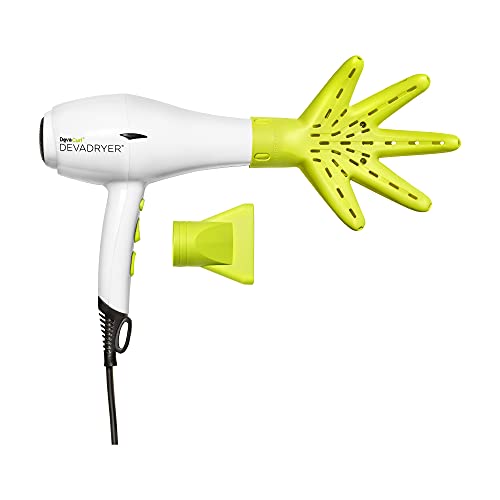 DevaCurl DevaDryer, Ionic Hairdryer with Universal Diffuser for All Curl Types