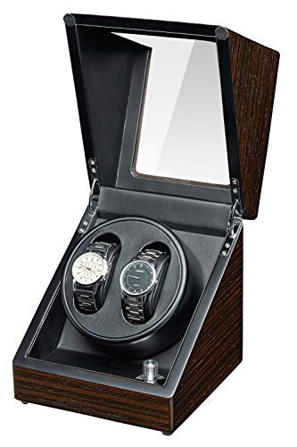JQUEEN Double Watch Winder for Automatic Watches，Quiet Japanese Mabuchi Motor