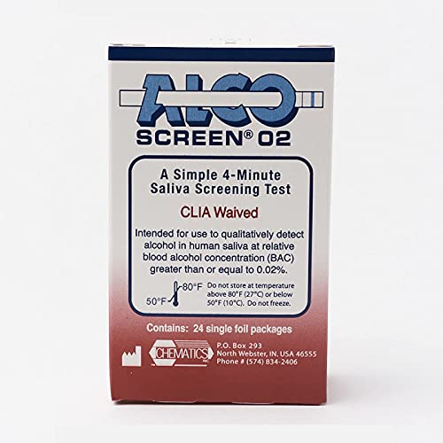 AlcoScreen Saliva Alcohol Screen Test (Pack of 24)