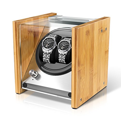 Bamboo Watch Winder Double for Automatic Watches by Watch Winder Smith