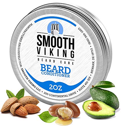 Smooth Vikings Leave in Beard Conditioner for Men, Ultimate Care for Silky-Smooth Beard, Dry Beard Conditioner, Beard Softener for Men, Moustache Conditioner, Beard Leave in Lotion & Beard Cream(2 Oz)