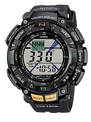 Casio Men's Pro Trek PRG240-1 Black Plastic Quartz Watch
