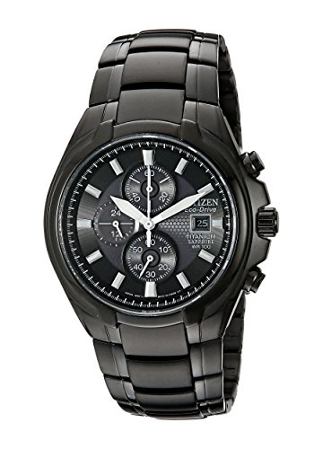 Citizen Men's Eco-Drive Titanium Chronograph Watch with Date, CA0265-59E