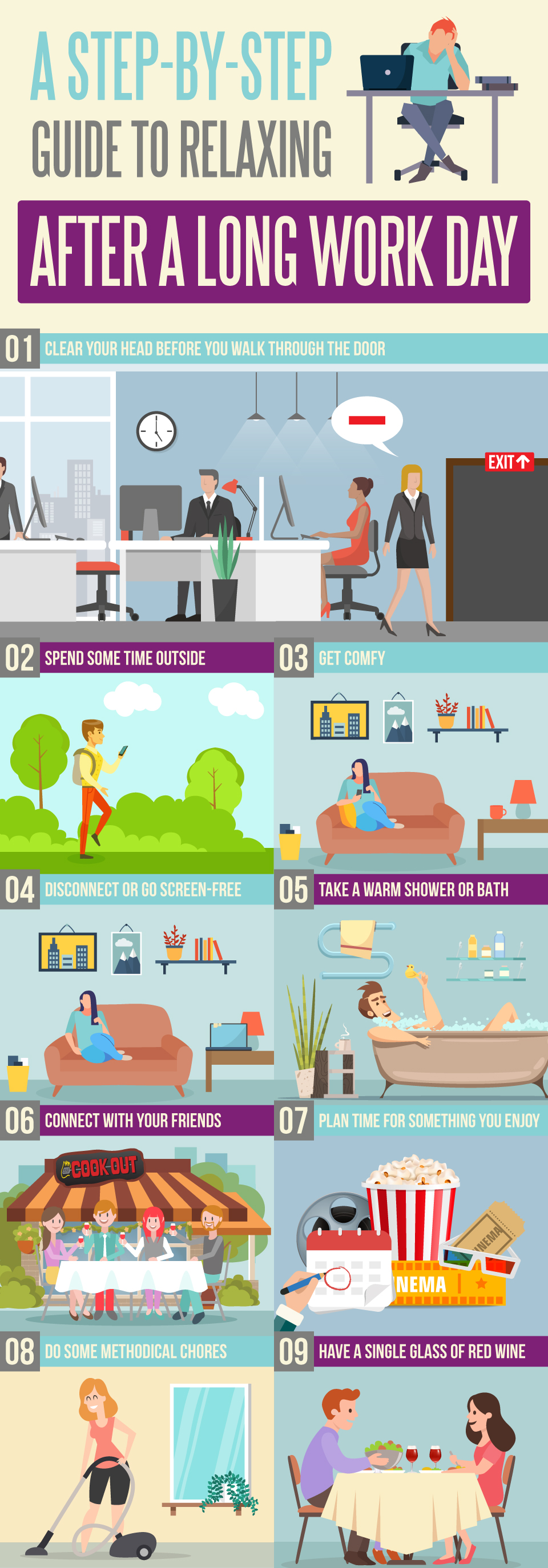 A Step-By-Step Guide to Relaxing After a Long Work Day