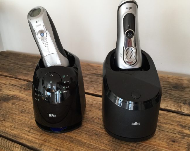 braun series 7 vs braun series 9 - clean and charge stations