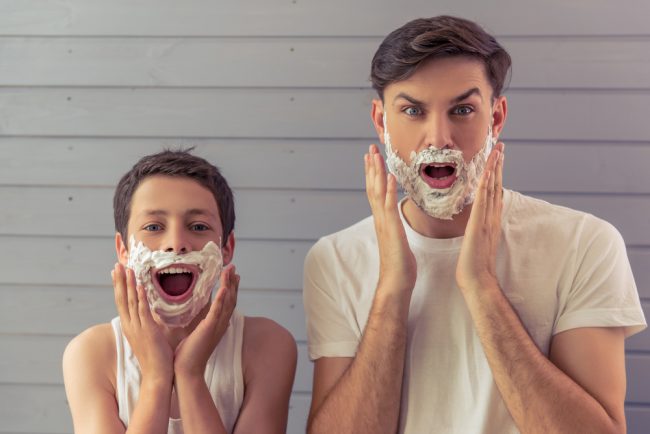 father-son-shaving