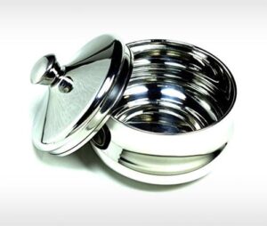 Schöne Stainless Steel Shaving Bowl with Lid