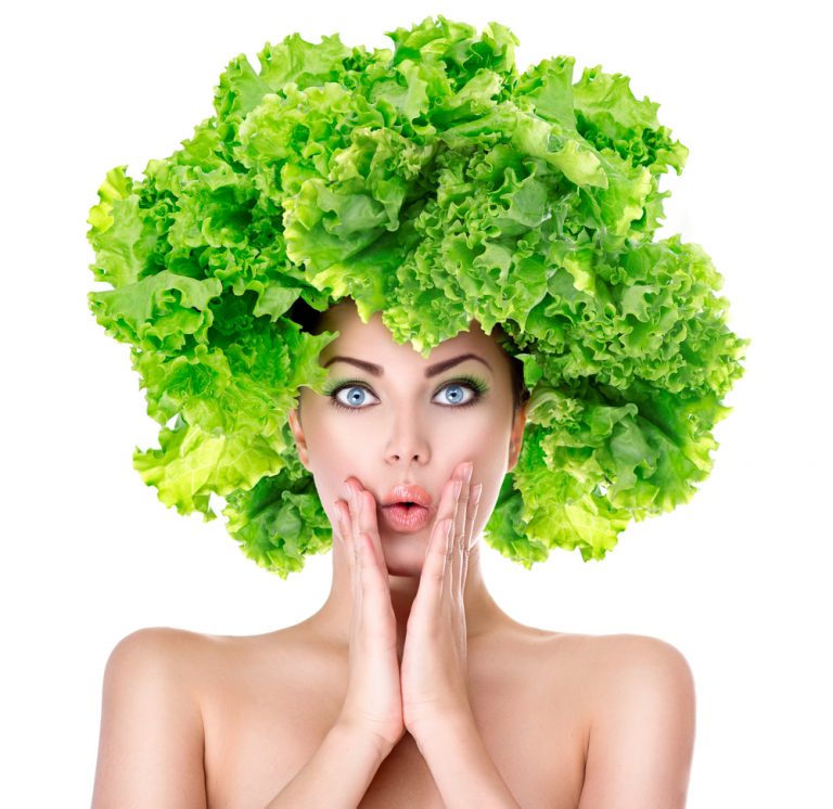 vegan foods for healthy hair - lettuce hair