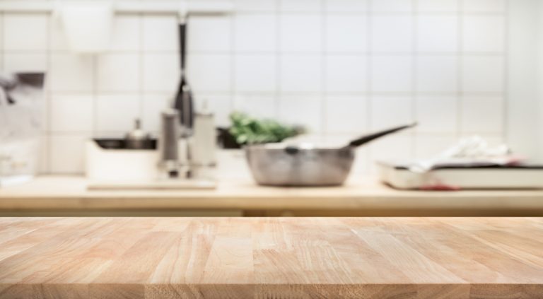 wooden kitchen countertop